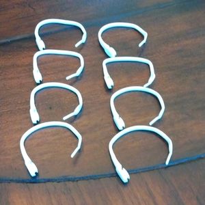 (8) HICKIES NO TIE WHITE SHOELACES